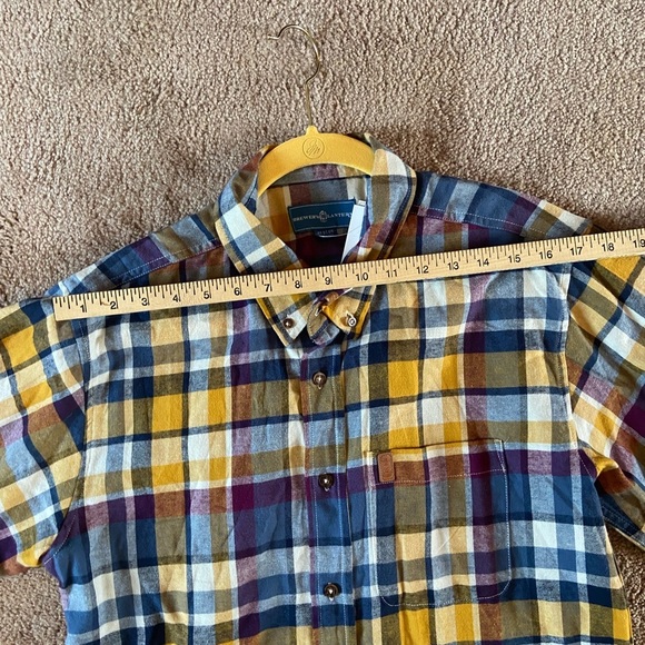 Brewers Lantern Flannel Plaid Medium Mens Button Down Shirt NWT - Picture 8 of 12
